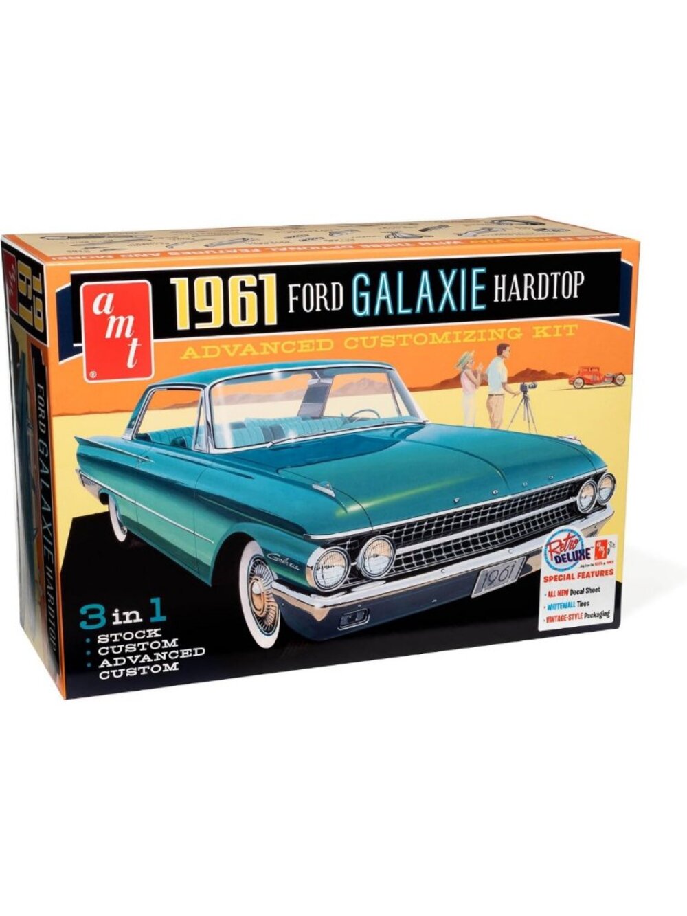 1961 Classic Ford Galaxie Hardtop Model Kit - Vintage Car Collectible, DIY Build